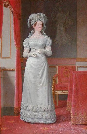 Christoffer Wilhelm Eckersberg Portrait of Marie Sophie of Hesse-Kassel Queen consort of Denmark oil painting image